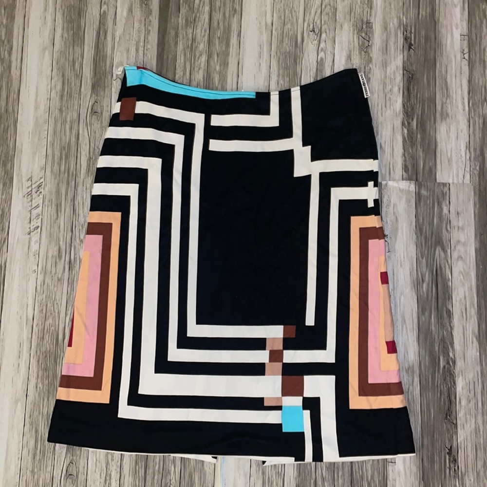 GIANFRANCO FERRE Geometric Design Pencil Skirt Made In Italy